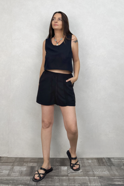 Lipa Kısa Şort - Siyah