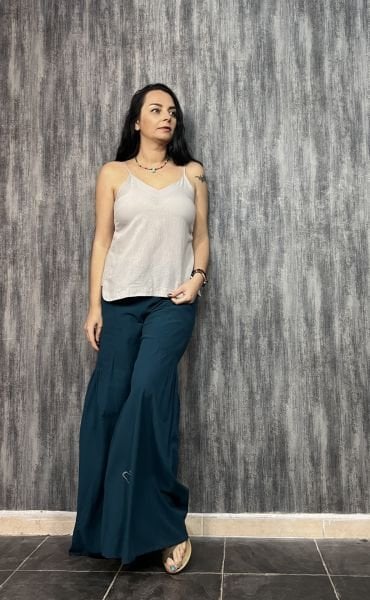 İp Askılı Mily Bluz - Açık Gri
