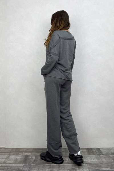 Lamante Bloom Paça Detaylı Pantolon- Antrasit