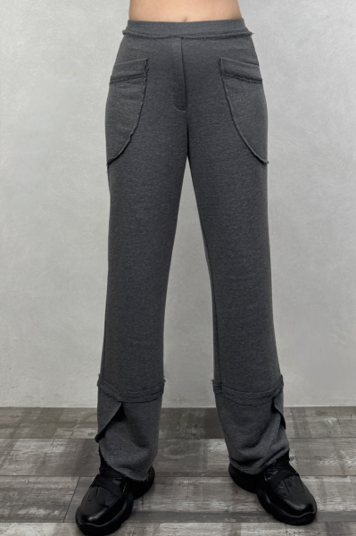 Lamante Bloom Paça Detaylı Pantolon- Antrasit