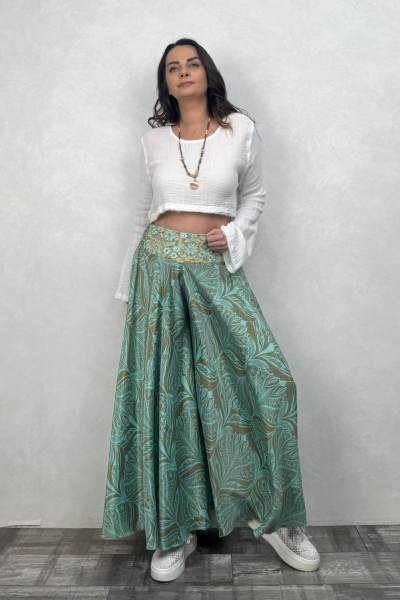 İpek Pantolon Etek - Mint