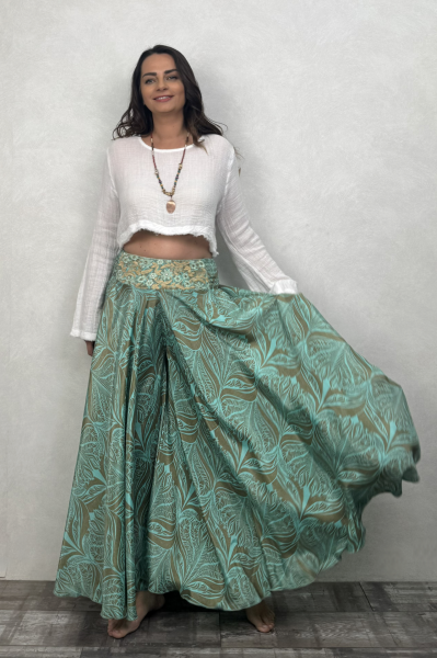 İpek Pantolon Etek - Mint