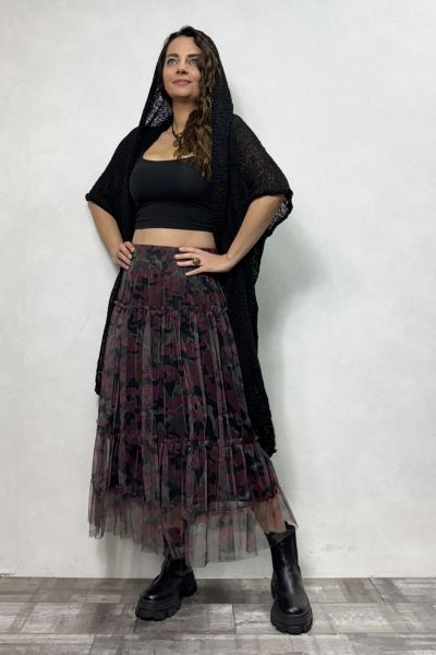 Boho Tasarım Merserize Hırka - Siyah