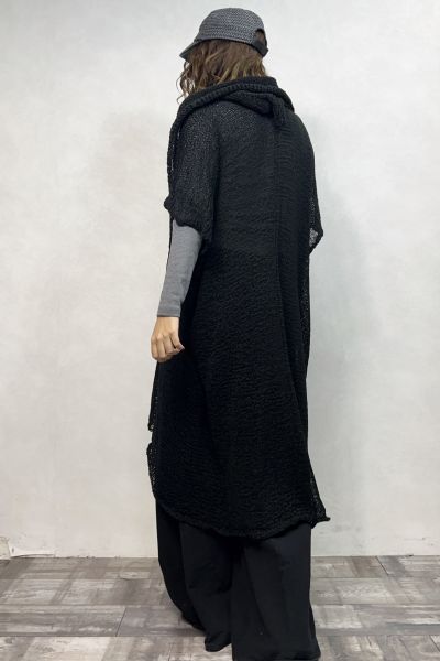 Boho Tasarım Merserize Hırka - Siyah