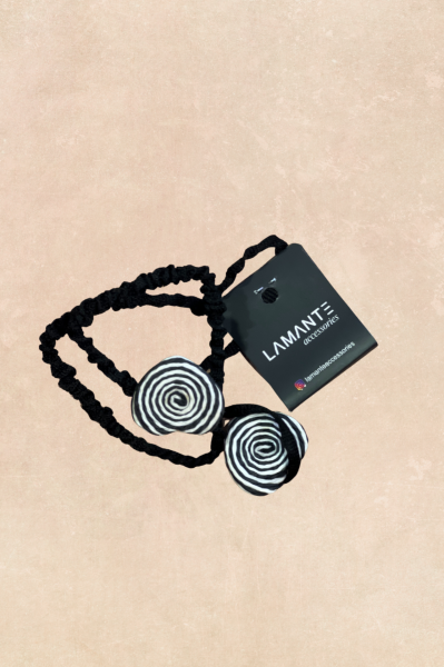 Lamante Etnik Dolamalı Bileklik - Siyah Beyaz