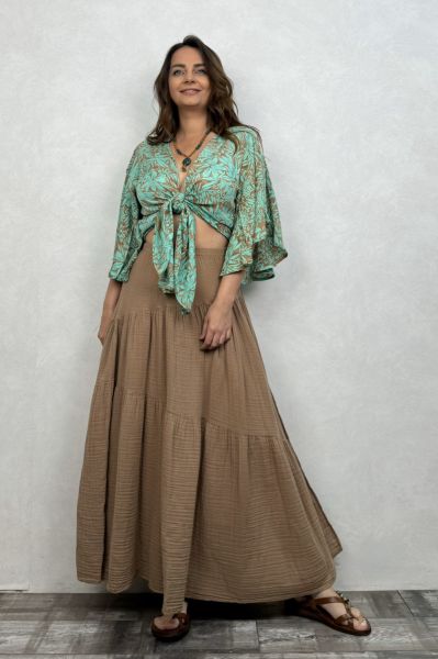 İpek Bolero Bluz - Mint
