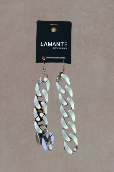 Lamante Zincir Küpe - Metalik