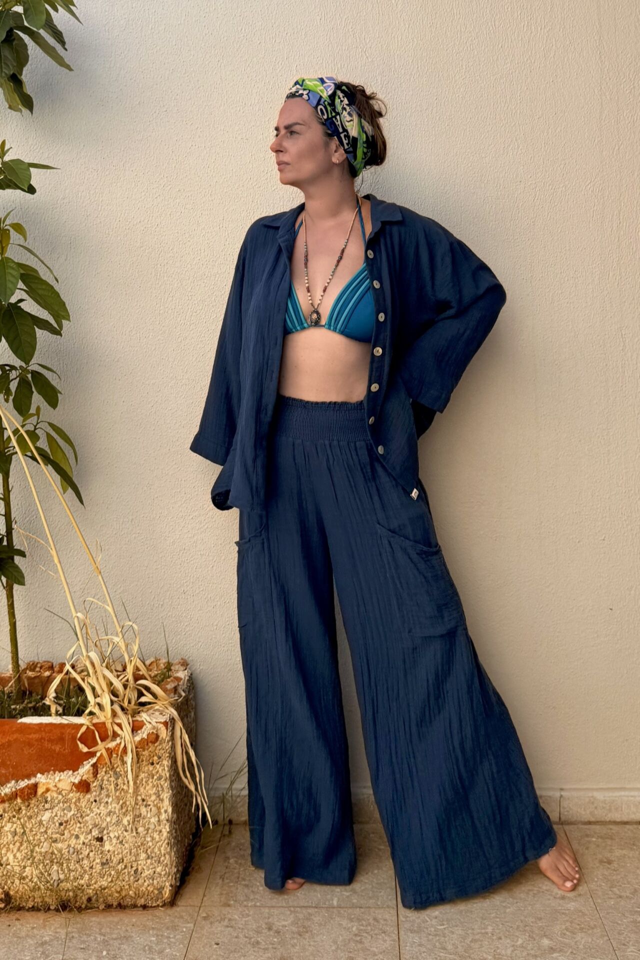 Bendis Müslin Pantolon Midnight Navy- Lacivert