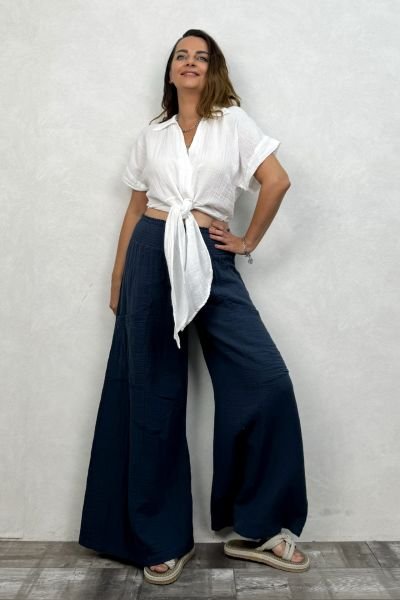 Bendis Müslin Pantolon Midnight Navy- Lacivert