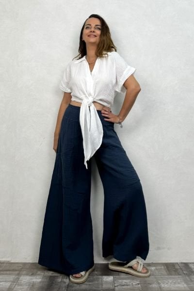 Bendis Müslin Pantolon Midnight Navy- Lacivert