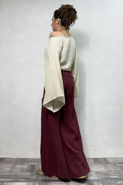 Bendis Müslin Pantolon - Bordo