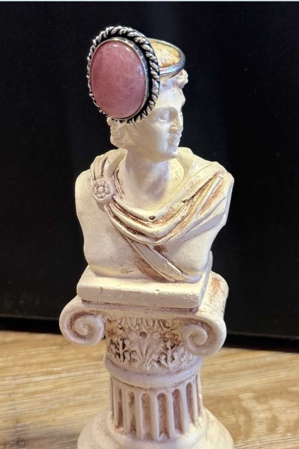 Doğal Taş Yüzük - Pembe Kuvars