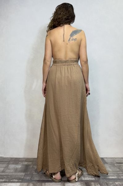 Lilith Müslin Elbise Praline - Kahve