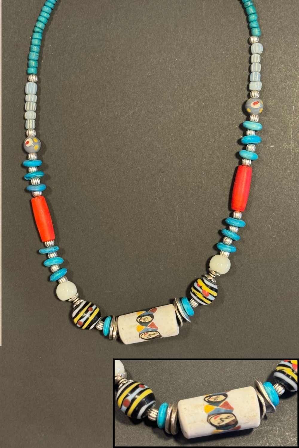 Doğal Taş Tasarım Kolye -Art
