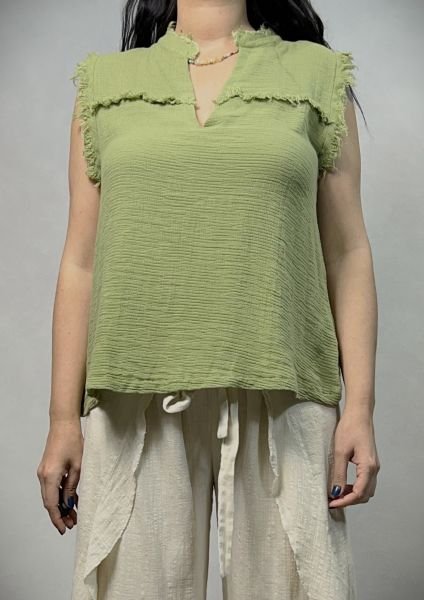 Elina Bluz Sage Green - Yeşil