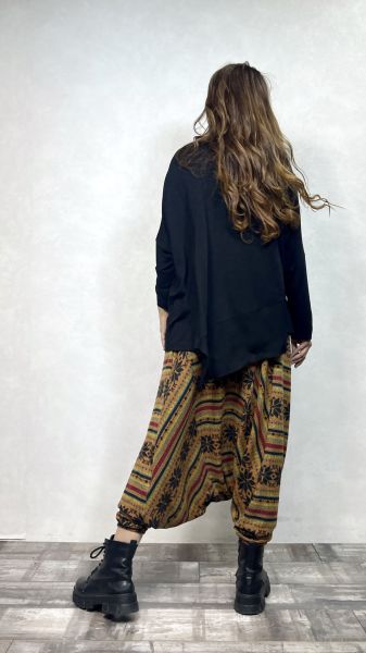 Gipe Bel Detaylı, Kışlık, Şalvar Pantolon - Hardal