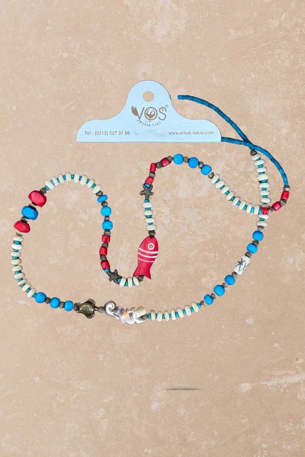Doğal Taş Etnik Kolye - Ocean