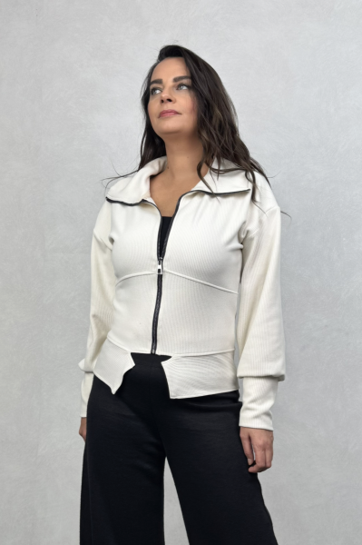 Lamante Straps Triko Ceket - Bej