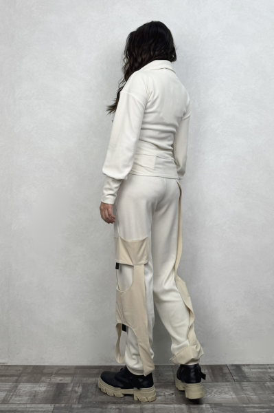 Lamante Straps Triko Ceket - Bej