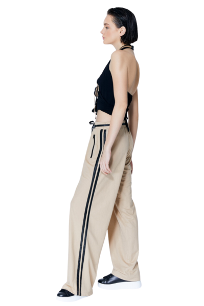 Lamante Bulmaca Crop Bluz  - Siyah