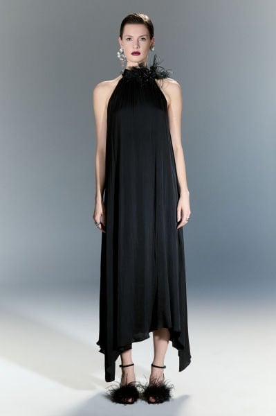 Lamante Queen Premium Elbise - Siyah