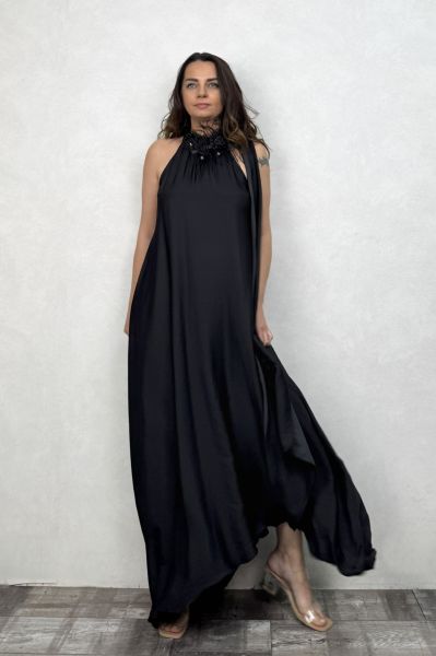 Lamante Queen Premium Elbise - Siyah