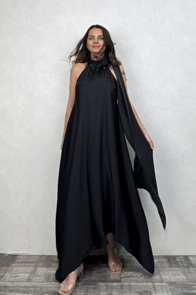Lamante Queen Premium Elbise - Siyah