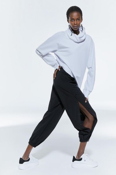 Lamante Çıtçıtlı Pantolon- Siyah