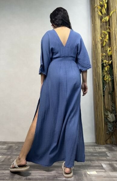 Hemera Müslin Elbise Moonlight Blue - Mavi