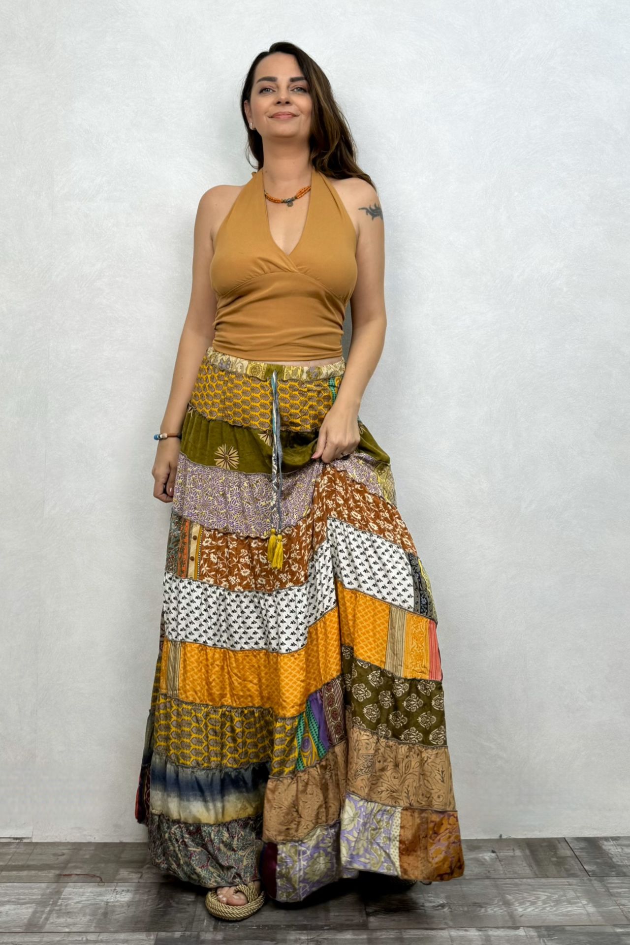 Gypsy Patch İpek Etek-Cinco