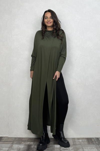 Degaje Triko Tunik - Haki Yeşil