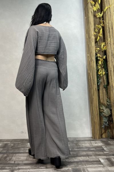 Luna Müslin Takım Dark Grey - Antrasit