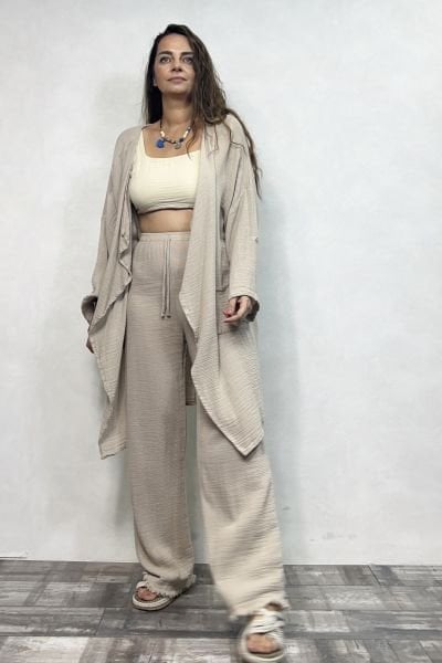Freya Kaftan Beige - Bej