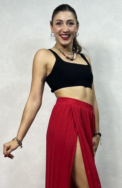 Juno Müslin Crop - Siyah