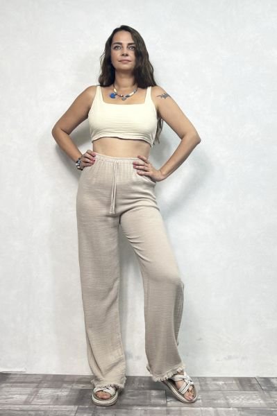 Freya Pantolon Beige - Bej
