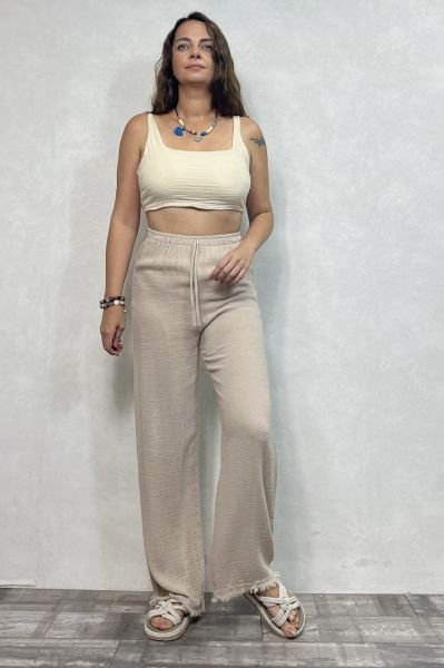 Freya Pantolon Beige - Bej