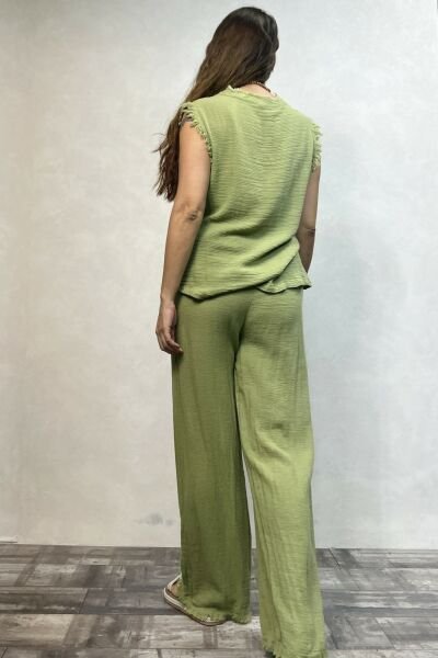 Freya Pantolon Sage Green - Yeşil