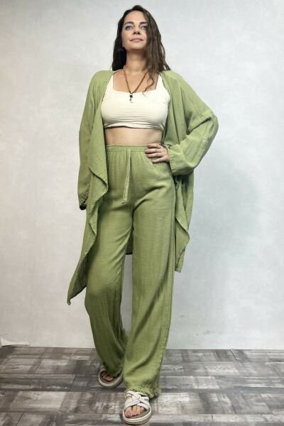 Freya Pantolon Sage Green - Yeşil