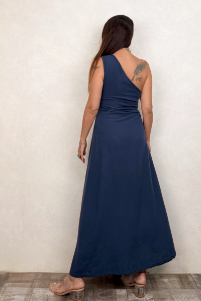 Diana Tek Omuz Elbise Midnight Navy - Lacivert