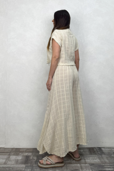 Vialis Müslin Bluz - Bej