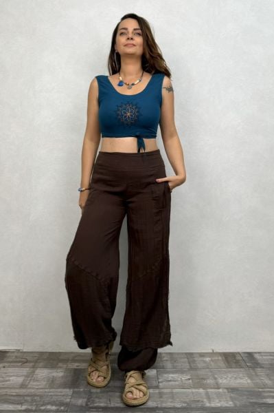 Fuga Crop Bluz- Petrol