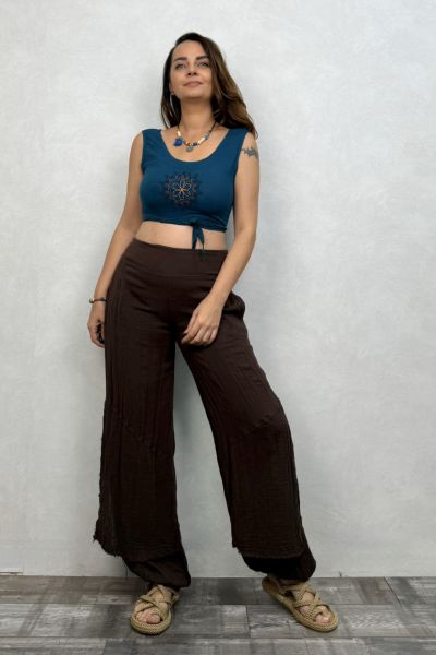 Fuga Crop Bluz- Petrol