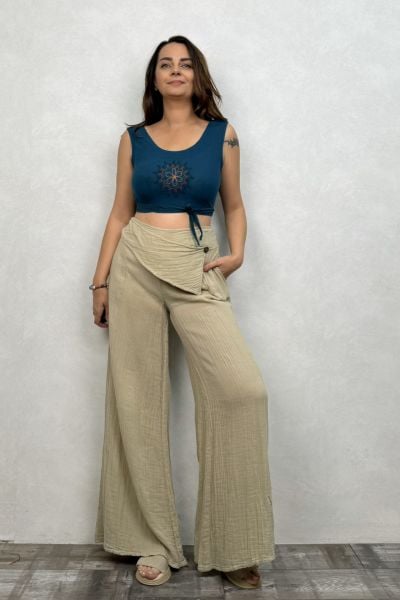 Fuga Crop Bluz- Petrol