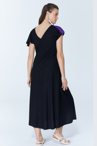 Lamante Purple Tasarım Elbise - Siyah