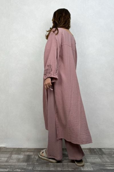 Şahmeran Müslin Kaftan Wood Rose - Yaban Gülü
