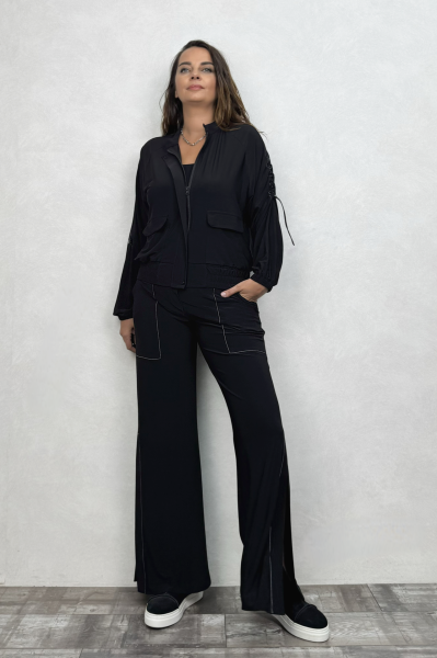 Lamante Stripe Sandy Pantolon - Siyah