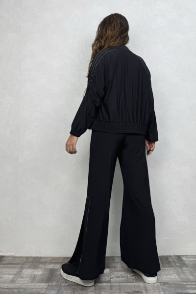 Lamante Stripe Sandy Pantolon - Siyah