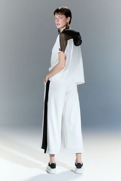 Lamante Nona Modal Kapşonlu Bluz - Beyaz