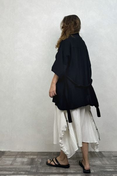 Ceres Müslin Kimono - Siyah