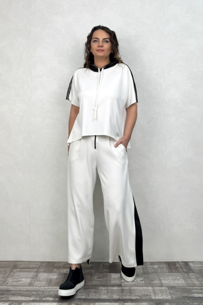 Lamante Nona Modal Kapşonlu Bluz - Beyaz